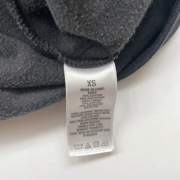 Aeropostale black velour zip up jacket with hood - Picture 4 of 5